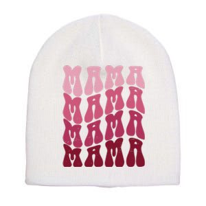 Mama Pink Hippie Retro Short Acrylic Beanie