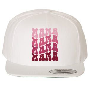 Mama Pink Hippie Retro Wool Snapback Cap