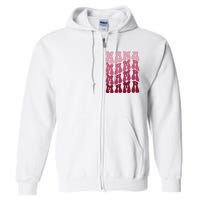 Mama Pink Hippie Retro Full Zip Hoodie