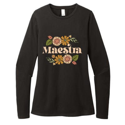 Maestra Proud Hispanic Spanish Teacher Bilingual Teacher Womens CVC Long Sleeve Shirt