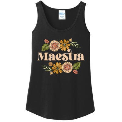 Maestra Proud Hispanic Spanish Teacher Bilingual Teacher Ladies Essential Tank