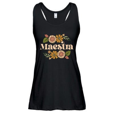 Maestra Proud Hispanic Spanish Teacher Bilingual Teacher Ladies Essential Flowy Tank