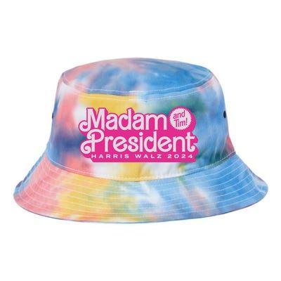 Madam President Harris Walz 2024 Tie Dye Newport Bucket Hat