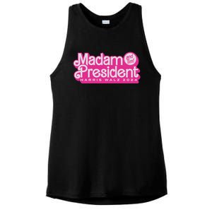 Madam President Harris Walz 2024 Ladies PosiCharge Tri-Blend Wicking Tank