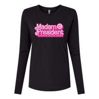 Madam President Harris Walz 2024 Womens Cotton Relaxed Long Sleeve T-Shirt