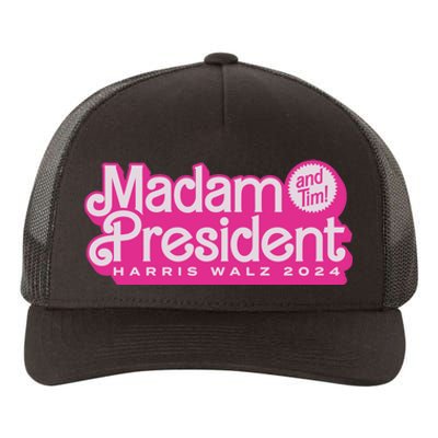 Madam President Harris Walz 2024 Yupoong Adult 5-Panel Trucker Hat