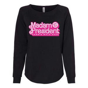 Madam President Harris Walz 2024 Womens California Wash Sweatshirt