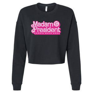 Madam President Harris Walz 2024 Cropped Pullover Crew