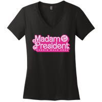 Madam President Harris Walz 2024 Women's V-Neck T-Shirt