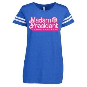 Madam President Harris Walz 2024 Enza Ladies Jersey Football T-Shirt