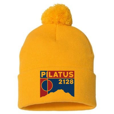 Mount Pilatus Hike Luzern Swiss Hiking Gifts Pom Pom 12in Knit Beanie