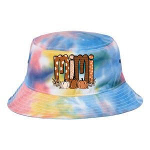 Mimi Pumpkin Halloween Thanksgiving Grandma Fall Leaves Tie Dye Newport Bucket Hat