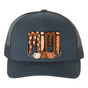 Mimi Pumpkin Halloween Thanksgiving Grandma Fall Leaves Yupoong Adult 5-Panel Trucker Hat