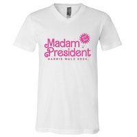 Madam President Harris Walz 2024 And Tim Walz V-Neck T-Shirt