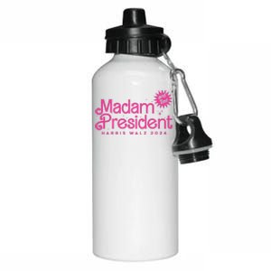 Madam President Harris Walz 2024 And Tim Walz Aluminum Water Bottle