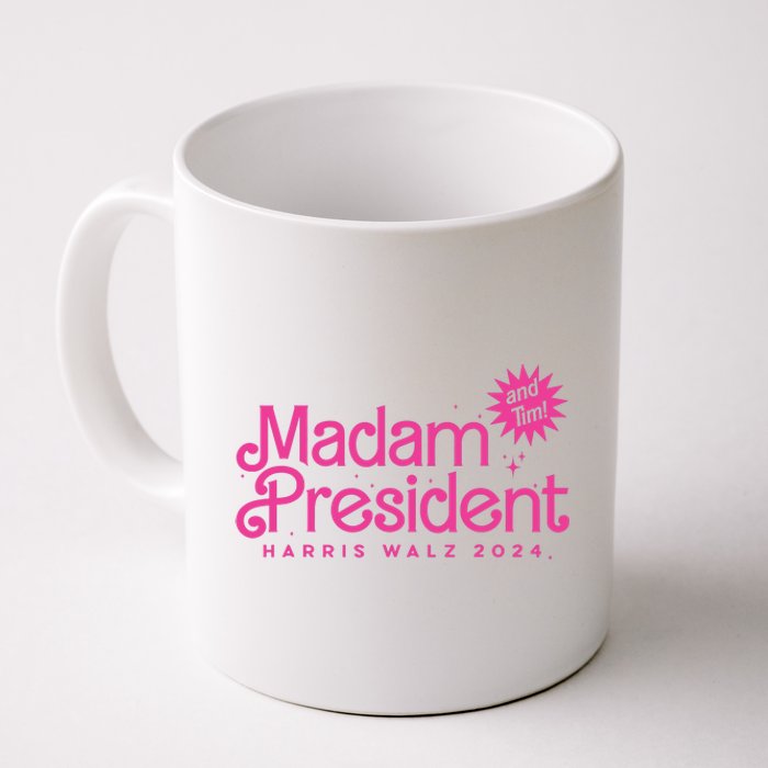 Madam President Harris Walz 2024 And Tim Walz Coffee Mug