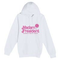 Madam President Harris Walz 2024 And Tim Walz Premium Pullover Hoodie