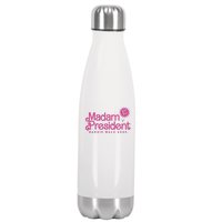 Madam President Harris Walz 2024 And Tim Walz Stainless Steel Insulated Water Bottle