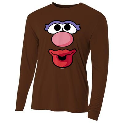 Mr. Potato Head Halloween Mrs. Potato Head Big Face Cooling Performance Long Sleeve Crew