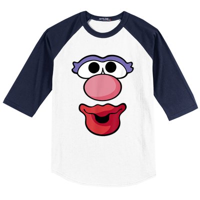 Mr. Potato Head Halloween Mrs. Potato Head Big Face Baseball Sleeve Shirt