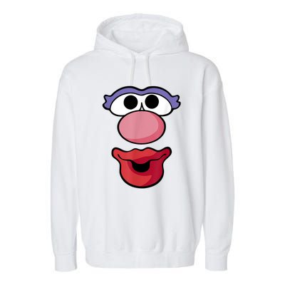 Mr. Potato Head Halloween Mrs. Potato Head Big Face Garment-Dyed Fleece Hoodie