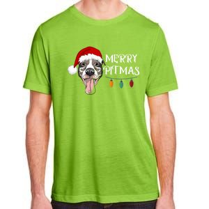 Merry Pitmas Happy Pitbull Santa Pitbull Christmas Cool Gift Adult ChromaSoft Performance T-Shirt