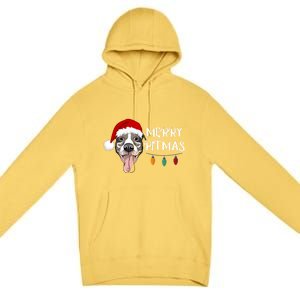 Merry Pitmas Happy Pitbull Santa Pitbull Christmas Cool Gift Premium Pullover Hoodie