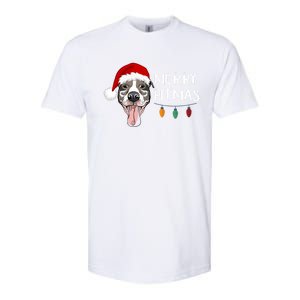 Merry Pitmas Happy Pitbull Santa Pitbull Christmas Cool Gift Softstyle CVC T-Shirt