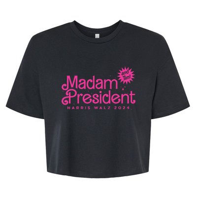 Madam President Harris Walz 2024 Bella+Canvas Jersey Crop Tee