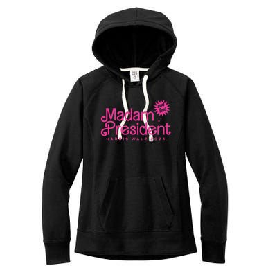 Madam President Harris Walz 2024 Women's Fleece Hoodie