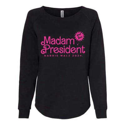 Madam President Harris Walz 2024 Womens California Wash Sweatshirt