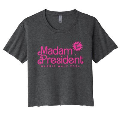 Madam President Harris Walz 2024 Women's Crop Top Tee