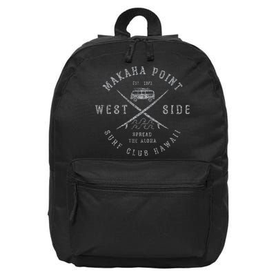 Makaha Point Hawaii Surf Club 16 in Basic Backpack