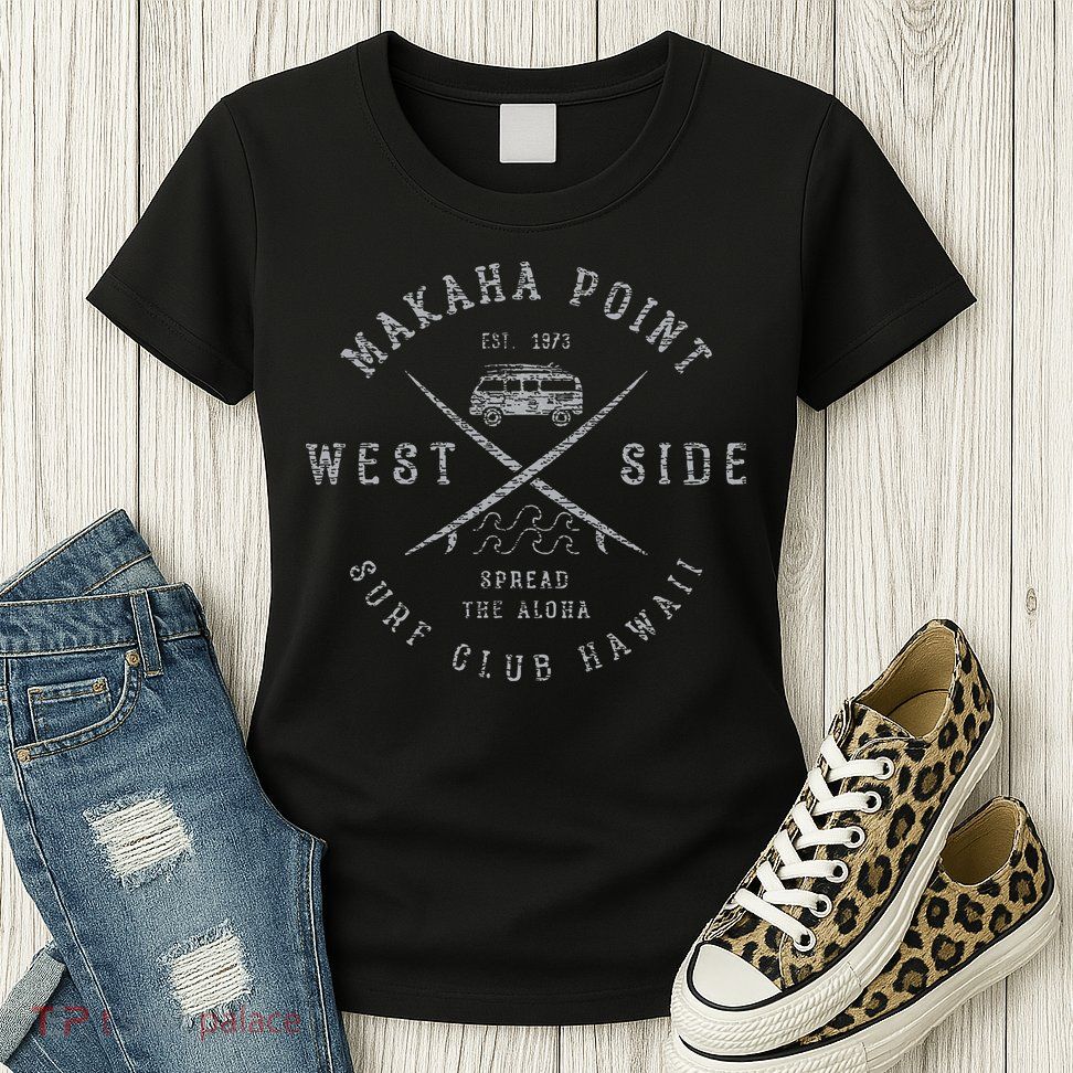 Makaha Point Hawaii Surf Club Womens T-Shirt