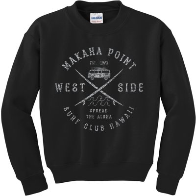 Makaha Point Hawaii Surf Club Kids Sweatshirt
