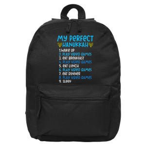 My Perfect Hanukkah Video Game Chanukah Jew 16 in Basic Backpack