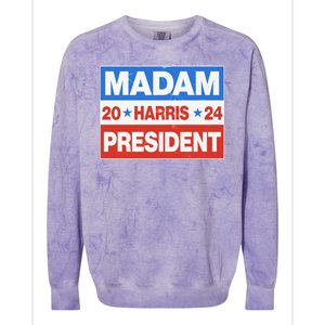 Madam President Harris Vote Kamala Harris 2024 Election Colorblast Crewneck Sweatshirt