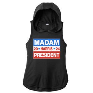 Madam President Harris Vote Kamala Harris 2024 Election Ladies PosiCharge Tri-Blend Wicking Draft Hoodie Tank