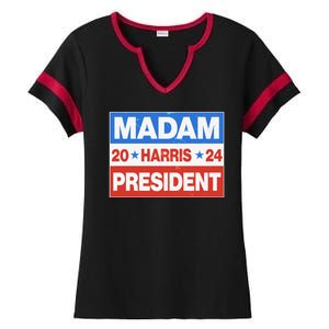 Madam President Harris Vote Kamala Harris 2024 Election Ladies Halftime Notch Neck Tee