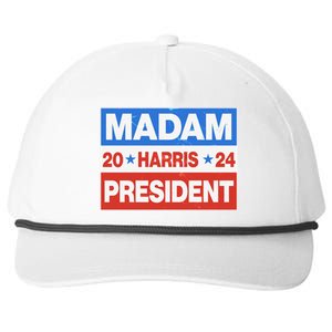 Madam President Harris Vote Kamala Harris 2024 Election Snapback Five-Panel Rope Hat