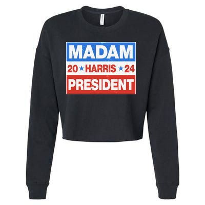 Madam President Harris Vote Kamala Harris 2024 Election Cropped Pullover Crew