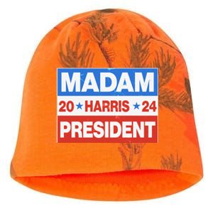 Madam President Harris Vote Kamala Harris 2024 Election Kati - Camo Knit Beanie