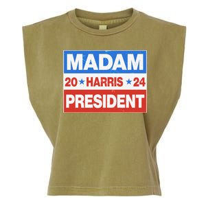 Madam President Harris Vote Kamala Harris 2024 Election Garment-Dyed Women's Muscle Tee