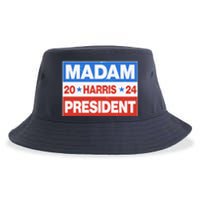 Madam President Harris Vote Kamala Harris 2024 Election Sustainable Bucket Hat