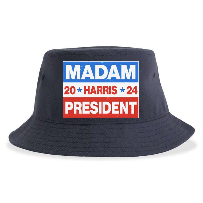 Madam President Harris Vote Kamala Harris 2024 Election Sustainable Bucket Hat