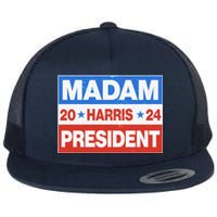 Madam President Harris Vote Kamala Harris 2024 Election Flat Bill Trucker Hat