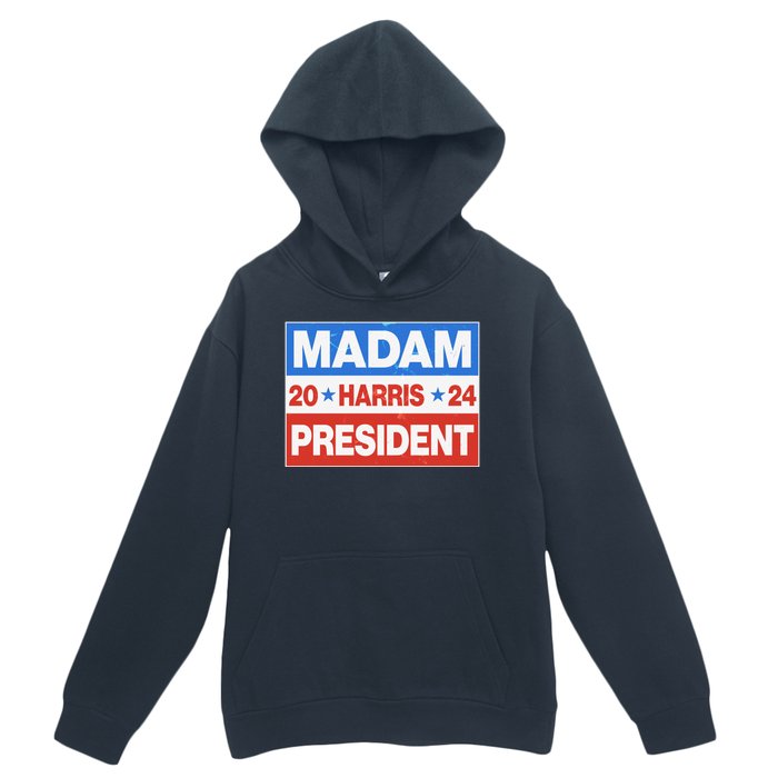 Madam President Harris Vote Kamala Harris 2024 Election Urban Pullover Hoodie