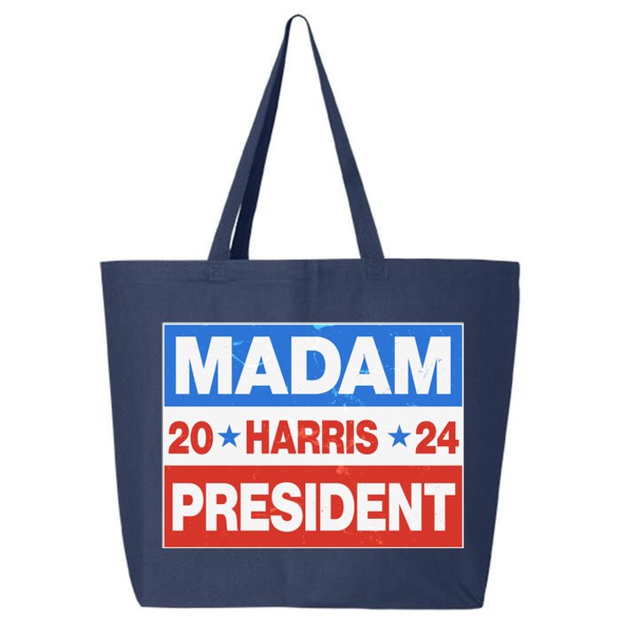 Madam President Harris Vote Kamala Harris 2024 Election 25L Jumbo Tote