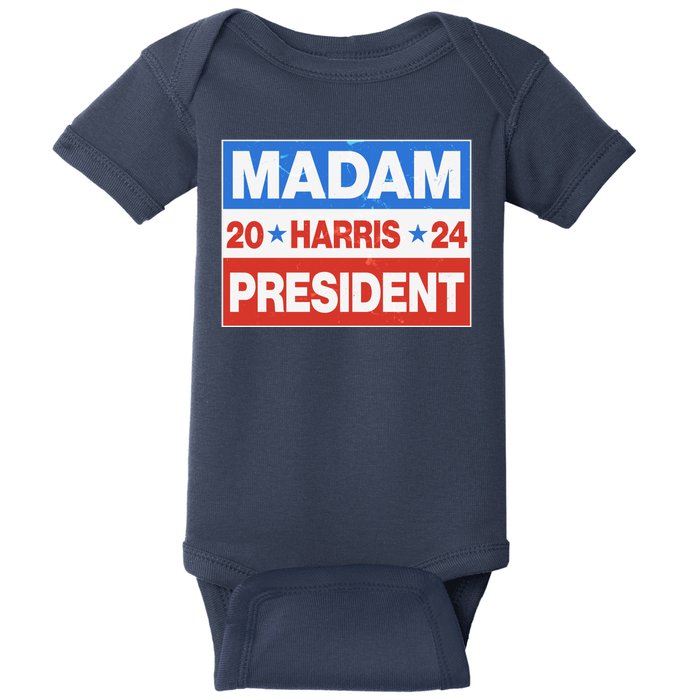 Madam President Harris Vote Kamala Harris 2024 Election Baby Bodysuit