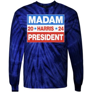 Madam President Harris Vote Kamala Harris 2024 Election Tie-Dye Long Sleeve Shirt